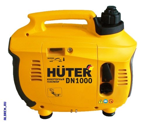 Генератор Huter DN1000 инверторный Инверторный генератор HUTER DN1000 – компактный и легкий переносной генератор для кратковременного питания маломощных устройств. Максимальная суммарная мощность подключенных приборов – 0,85 кВт.