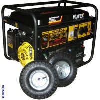 Генератор Huter DY6500LX c колесами и аккумулятор ( с возможностью работы на газу)
